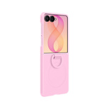 Samsung Silicone Ring Magnet Cover for Samsung Galaxy Z Flip 8 with MagSafe Compatible Ring - Pink