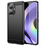 Carbon Case case for Realme 10 Pro flexible silicone carbon cover black