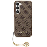 Guess 4G Charms Collection Case for Samsung Galaxy S24 - Brown