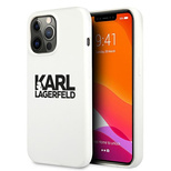 Karl Lagerfeld Silicone Stack Logo Case for iPhone 13 Pro / 13 6.1&quot; - White