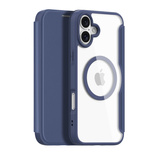 Dux Ducis Skin X Pro Hülle für iPhone 16 mit MagSafe und Klappe – Blau