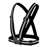 Adjustable reflective harness for running bike - black