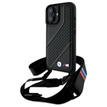 BMW M Edition Carbon Stripe &amp; Strap iPhone 16 Case - Black