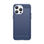 Flexible carbon pattern case for iPhone 15 Pro Carbon Case - blue