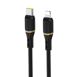 Dudao L25X USB-C - Lightning Cable 1m 30W with Soft Silicone Braid - Black