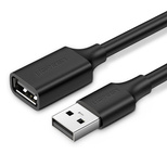 Ugreen Verlängerungskabel USB (männlich) - USB (weiblich) 2.0 480 Mbit/s 3 m schwarz (US103)