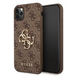 Guess GUHCN654GMGBR iPhone 11 Pro Max Braun/Braun Hardcase 4G Big Metal Logo