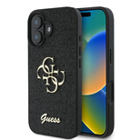 Guess Fixed Glitter Big 4G case for iPhone 16 Plus - black