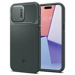 Spigen Optik Armor Mag Hülle mit MagSafe für iPhone 15 Pro – dunkelgrün