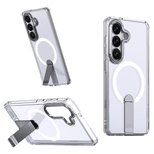 Hybrid Armor X Case for Samsung Galaxy S26 Plus with Stand, Compatible with MagSafe - Transparent