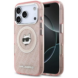 Karl Lagerfeld IML Choupette Head Logo MagSafe Case für iPhone 17 Pro Max – Pink