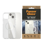 PanzerGlass HardCase mit antibakterieller MagSafe-zertifizierter Hülle in Militärqualität für iPhone 14/15/13 – Transparent