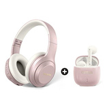 Guess on-ear Bluetooth + TWS headphones set pink