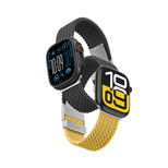 Zestaw 2 pasków AMAZINGTHING Blend Band do Apple Watch 45 / 46 / 49 mm - żółto-czarny / czarny