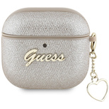 Guess Metallic Script Charm Case für AirPods 4 - Gold