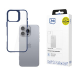 3mk Satin Armor Case+ Blau für Apple iPhone 16 Pro Max - transparent