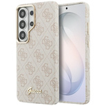 Etui Guess 4G Script MagSafe na Samsung Galaxy S26 Ultra - różowe