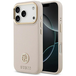 Guess Grained Strass Logo MagSafe case for iPhone 17 Pro - pink