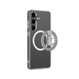 Etui silikonowe AMAZINGTHING Minimal Mag Case z pierścieniem magnetycznym i ringiem magnetycznym do Samsung Galaxy S25 - przezroczyste
