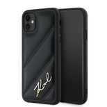 Karl Lagerfeld Diagonal Quilted Script case for iPhone 11 / Xr - black