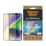 PanzerGlass Ultra-Wide Fit Antibakterielles gehärtetes Glas mit Blaulichtfilter und Positionierer für iPhone 14 Plus / 13 Pro Max