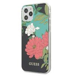 Etui Guess N.1 Flower Collection na iPhone 12 / iPhone 12 Pro - czarne