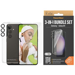 Zestaw PanzerGlass Bundle 3in1 etui przezroczyste + folia + osłona aparatu do Samsung Galaxy S24