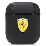 Ferrari FESA2LEBK AirPods cover black/black On Track Leather