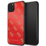 Guess GUHCN654GGPRE iPhone 11 Pro Max red/red hard case 4G Double Layer Glitter