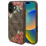 Guess GUHMP16SP4ROPEMCW iPhone 16 6.1&quot; brown/brown hardcase 4G Flowers Print MagSafe