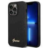 Guess Glitter Script Case für iPhone 14 Pro - Schwarz