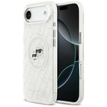 Karl Lagerfeld IML Glitter Karl&amp;Choupette Heads Logo MagSafe Hülle für iPhone Air - Grau