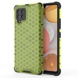 Honeycomb etui pancerny pokrowiec z żelową ramką Samsung Galaxy A42 5G zielony