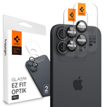 Spigen Glass tR EZ Fit Optik Pro Tempered Glass für iPhone 16 / 16 Plus / 17 Kamera (2 Stk.) - Schwarz