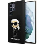 Karl Lagerfeld Silikon Ikonik Hülle für Samsung Galaxy S24 Ultra – schwarz