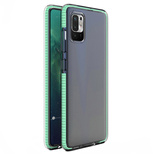 Spring Case clear TPU gel protective cover with colorful frame for Xiaomi Redmi Note 10 5G / Poco M3 Pro mint