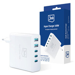 3mk Hyper Charger GaN USB / USB-C QC PD 140W Wandladegerät weiß