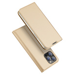 Dux Ducis Skin Pro Holster Flip Cover for iPhone 14 Pro Max gold