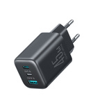 Joyroom JR-TO1 GaN 45 USB-C Lightning USB-A Wandladegerät – Schwarz