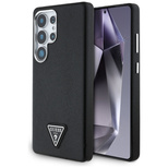 Guess Grained Triangle Logo MagSafe Hülle für Samsung Galaxy S25 Ultra - Schwarz