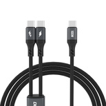 Kabel Dudao L3F 2w1 100W 1,2m 2 x USB-C - czarny