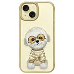Etui Nimmy Glasses Cool na iPhone 15 - beżowe
