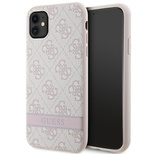 Guess GUHCN61P4SNP iPhone 11 / Xr pink/pink hardcase 4G Stripe