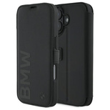 BMW Signature Leather Wordmark iPhone 16 Case - Black