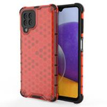 Honeycomb Case armor cover with TPU Bumper for Samsung Galaxy A22 4G red