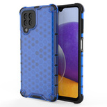 Honeycomb Handyhülle Schutzhülle mit TPU Rahmen für Samsung Galaxy A22 4G blau