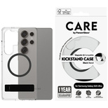 CARE by PanzerGlass Feature Black Kickstand &amp; QI Case for Samsung Galaxy S25 Ultra - Transparent