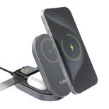 SBS 3-in-1 Foldable Wireless Charging Station QI2 MFI - Made for iPhone - Black