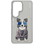 Nimmy Glasses Cool Dog Case for Samsung Galaxy S26 Ultra - Gray