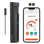 Meatmeet Pro Smart Küchenthermometer mit Bluetooth-App, geeignet für Grill, Backofen und Smoker – Schwarz
